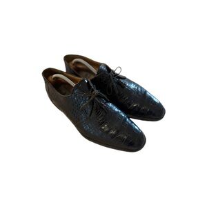 B2 Dress Shoe (12, Black, Alligator)